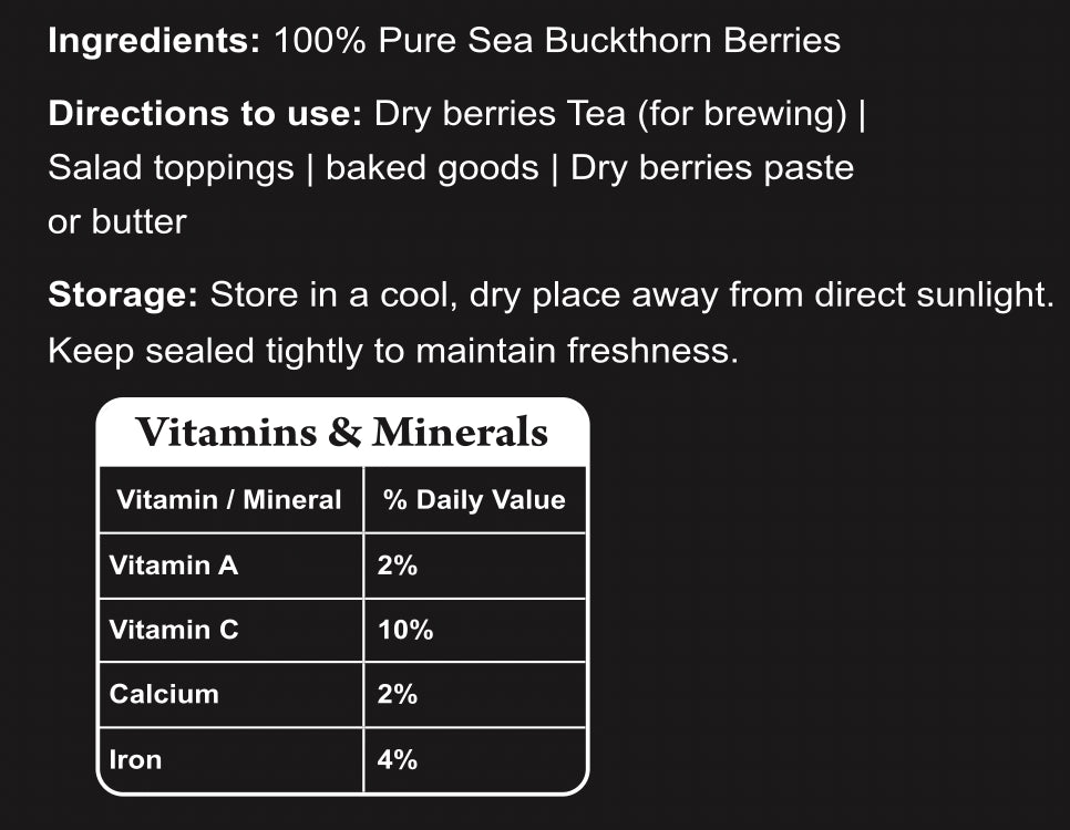 Sea Buckthorn Dry Berries